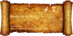 Andris Kitti névjegykártya